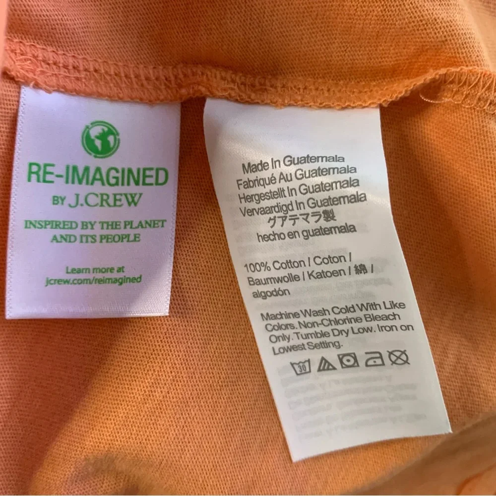 NWT J. Crew Women’s Medium Orange Tie-Neck Short Sleeve Summer Tiered Mini Dress